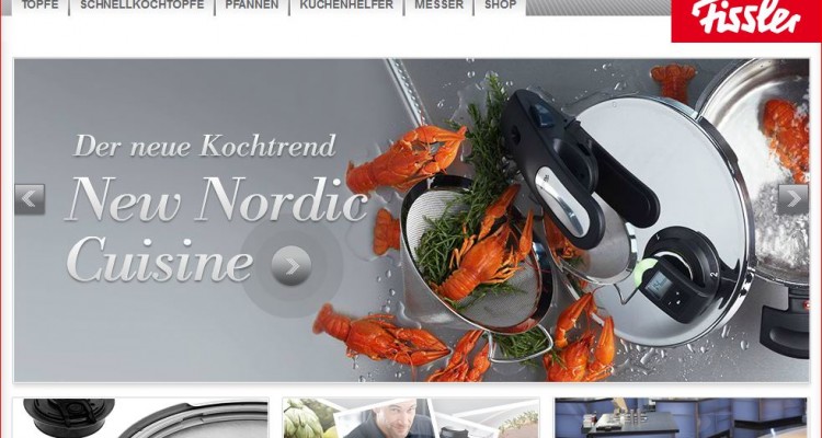 Homepage von Fissler.de